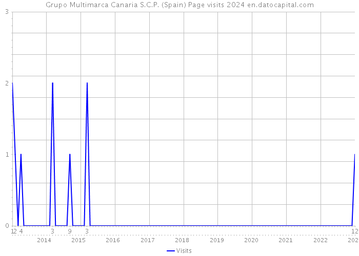 Grupo Multimarca Canaria S.C.P. (Spain) Page visits 2024 