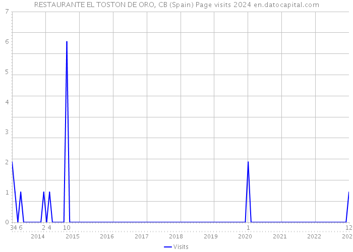 RESTAURANTE EL TOSTON DE ORO, CB (Spain) Page visits 2024 