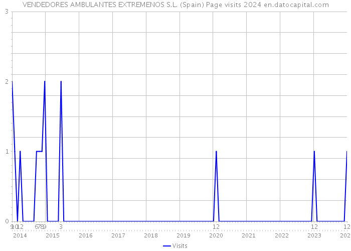 VENDEDORES AMBULANTES EXTREMENOS S.L. (Spain) Page visits 2024 