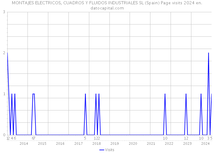 MONTAJES ELECTRICOS, CUADROS Y FLUIDOS INDUSTRIALES SL (Spain) Page visits 2024 