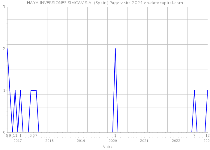 HAYA INVERSIONES SIMCAV S.A. (Spain) Page visits 2024 