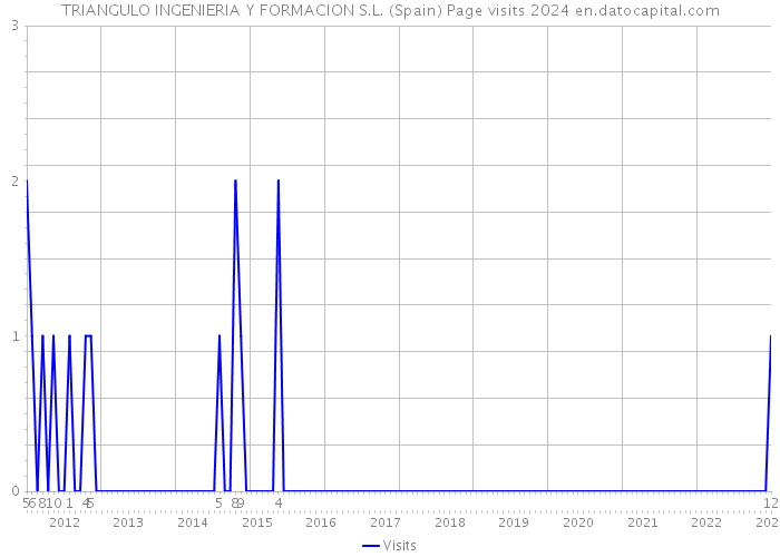 TRIANGULO INGENIERIA Y FORMACION S.L. (Spain) Page visits 2024 