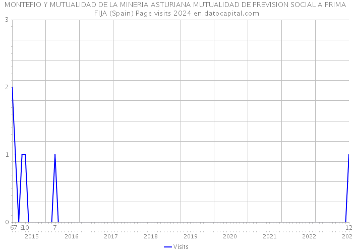 MONTEPIO Y MUTUALIDAD DE LA MINERIA ASTURIANA MUTUALIDAD DE PREVISION SOCIAL A PRIMA FIJA (Spain) Page visits 2024 