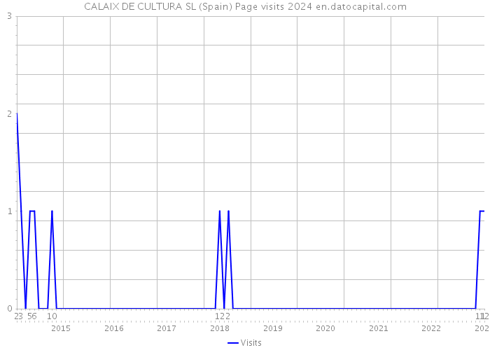 CALAIX DE CULTURA SL (Spain) Page visits 2024 