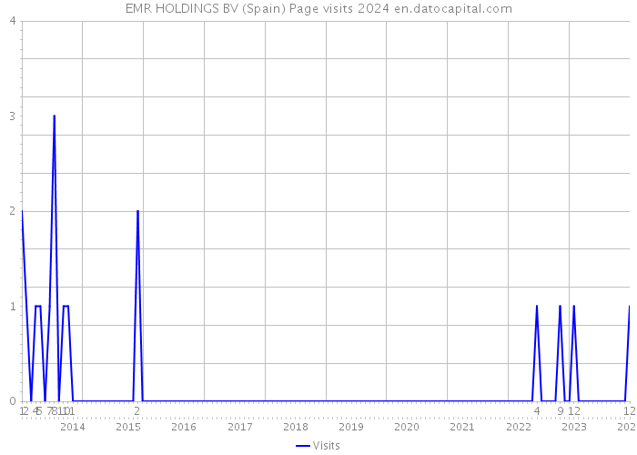 EMR HOLDINGS BV (Spain) Page visits 2024 