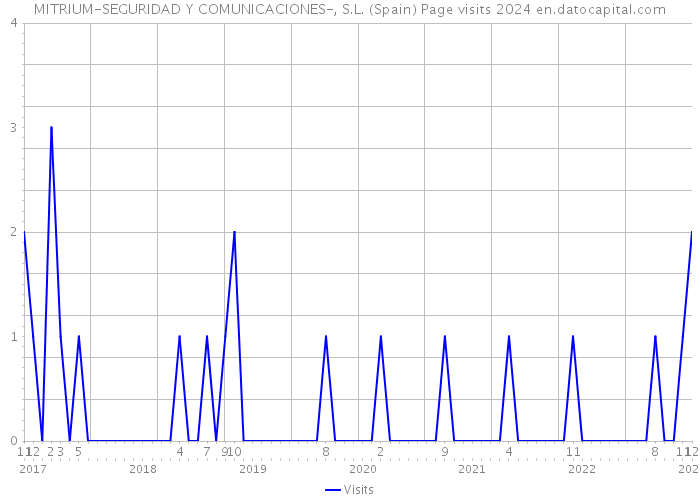 MITRIUM-SEGURIDAD Y COMUNICACIONES-, S.L. (Spain) Page visits 2024 
