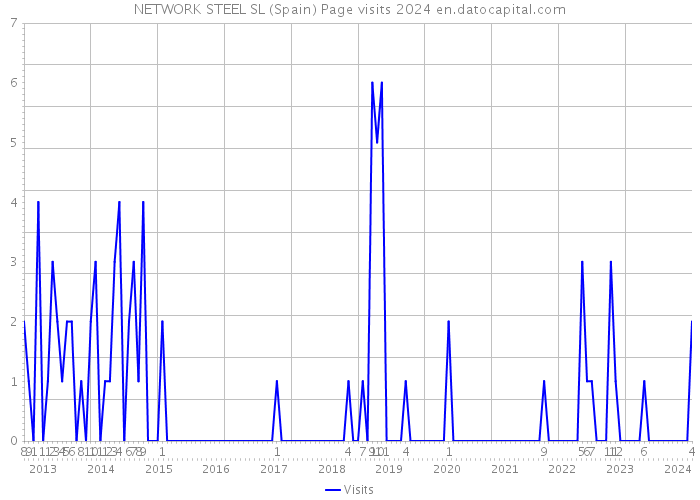 NETWORK STEEL SL (Spain) Page visits 2024 