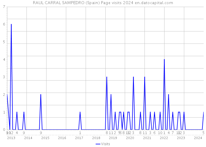 RAUL CARRAL SAMPEDRO (Spain) Page visits 2024 