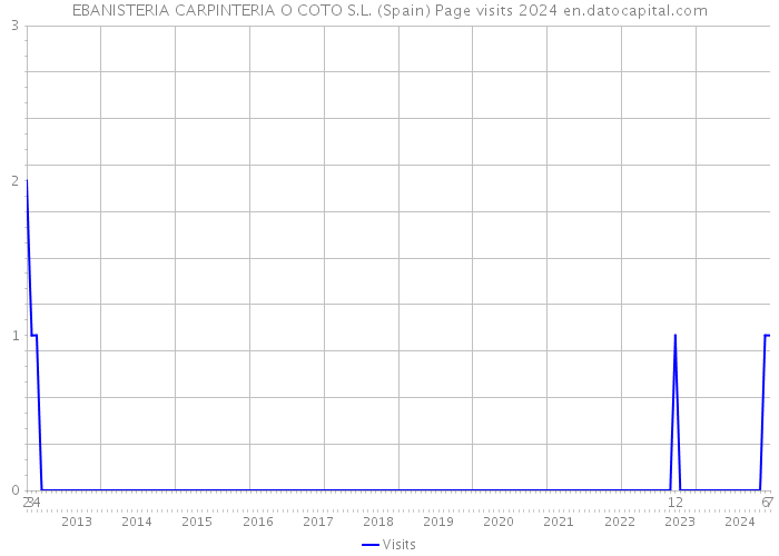 EBANISTERIA CARPINTERIA O COTO S.L. (Spain) Page visits 2024 