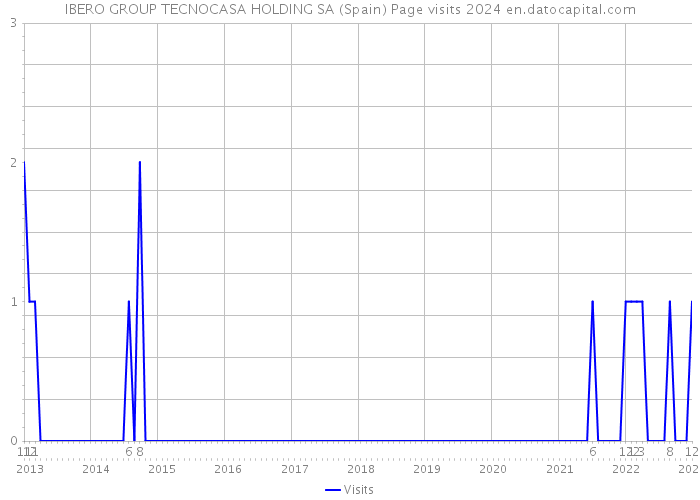 IBERO GROUP TECNOCASA HOLDING SA (Spain) Page visits 2024 