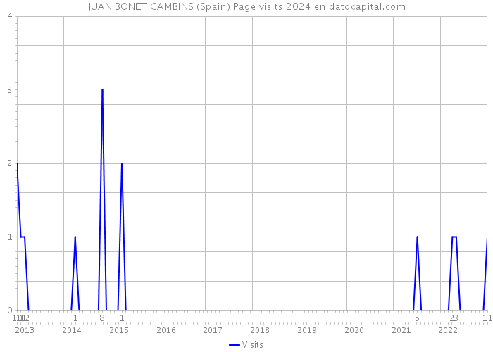 JUAN BONET GAMBINS (Spain) Page visits 2024 