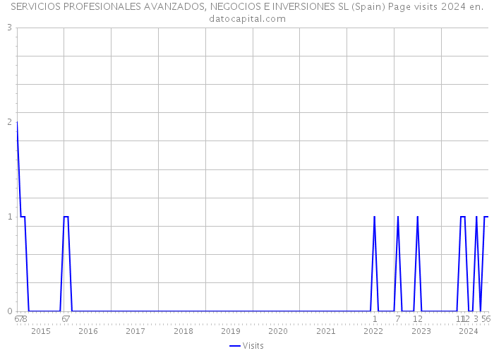 SERVICIOS PROFESIONALES AVANZADOS, NEGOCIOS E INVERSIONES SL (Spain) Page visits 2024 