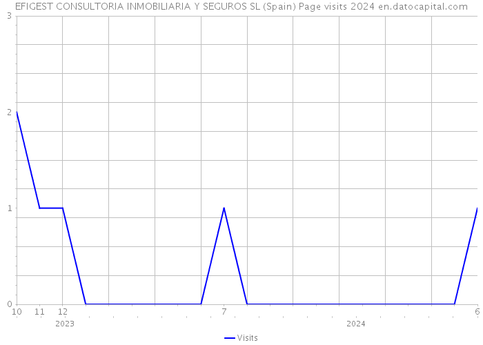 EFIGEST CONSULTORIA INMOBILIARIA Y SEGUROS SL (Spain) Page visits 2024 