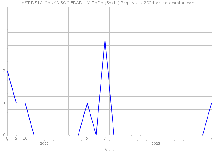 L'AST DE LA CANYA SOCIEDAD LIMITADA (Spain) Page visits 2024 