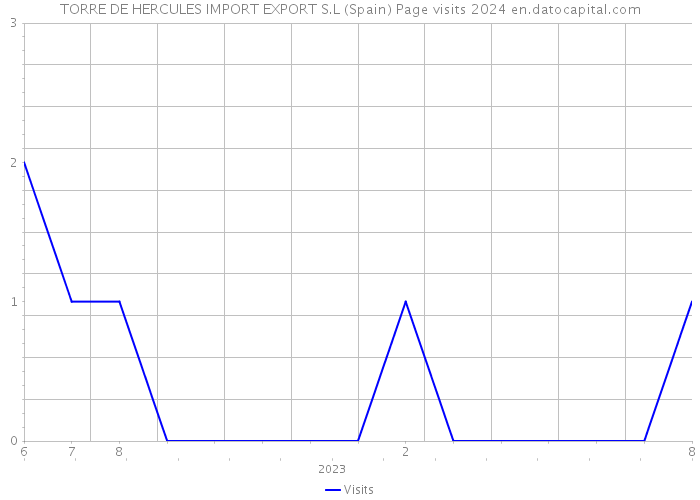 TORRE DE HERCULES IMPORT EXPORT S.L (Spain) Page visits 2024 