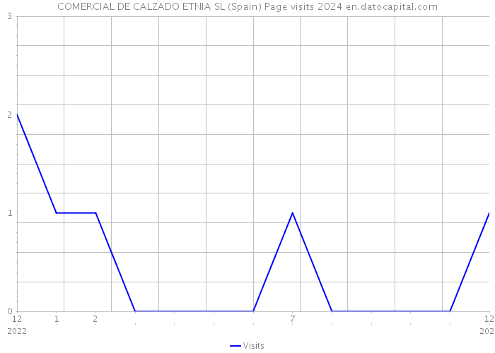 COMERCIAL DE CALZADO ETNIA SL (Spain) Page visits 2024 