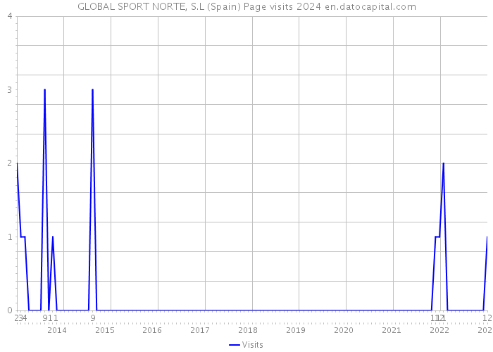 GLOBAL SPORT NORTE, S.L (Spain) Page visits 2024 