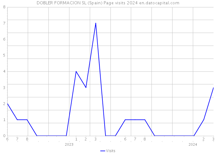 DOBLER FORMACION SL (Spain) Page visits 2024 