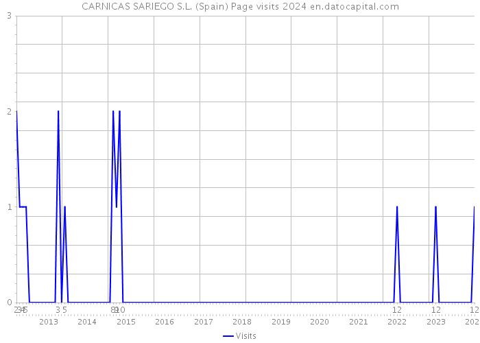 CARNICAS SARIEGO S.L. (Spain) Page visits 2024 