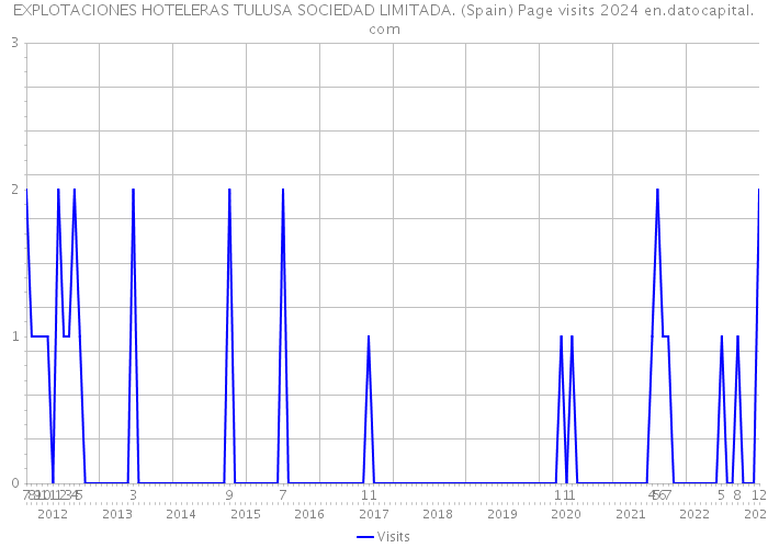 EXPLOTACIONES HOTELERAS TULUSA SOCIEDAD LIMITADA. (Spain) Page visits 2024 