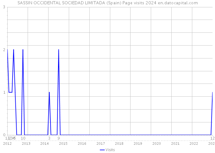 SASSIN OCCIDENTAL SOCIEDAD LIMITADA (Spain) Page visits 2024 
