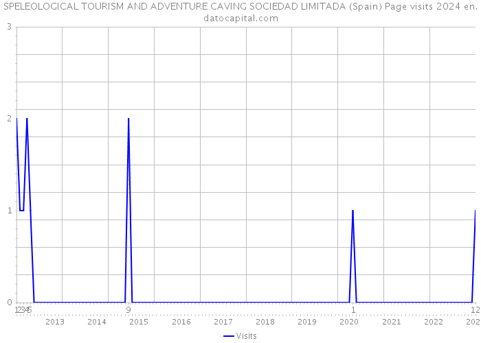 SPELEOLOGICAL TOURISM AND ADVENTURE CAVING SOCIEDAD LIMITADA (Spain) Page visits 2024 