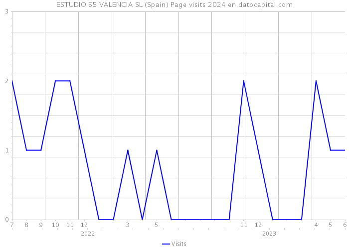 ESTUDIO 55 VALENCIA SL (Spain) Page visits 2024 