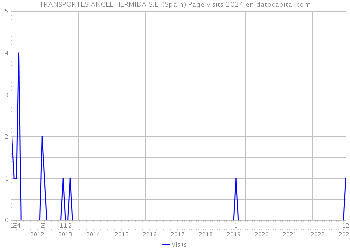 TRANSPORTES ANGEL HERMIDA S.L. (Spain) Page visits 2024 