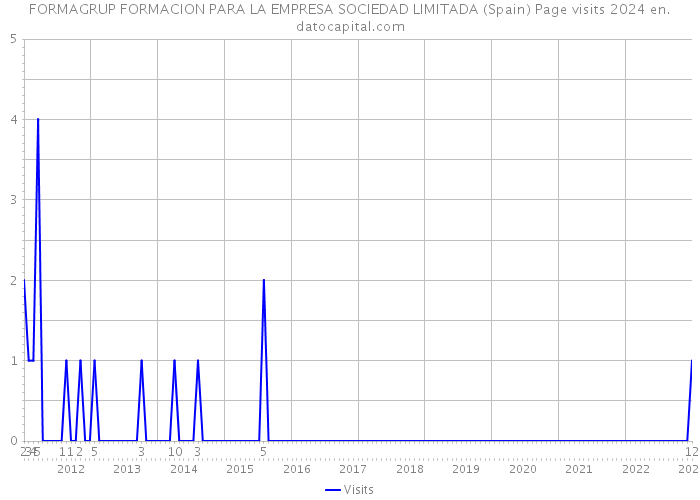 FORMAGRUP FORMACION PARA LA EMPRESA SOCIEDAD LIMITADA (Spain) Page visits 2024 