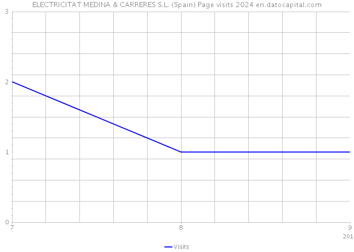 ELECTRICITAT MEDINA & CARRERES S.L. (Spain) Page visits 2024 