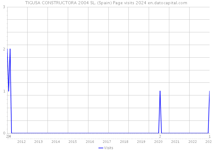 TIGUSA CONSTRUCTORA 2004 SL. (Spain) Page visits 2024 