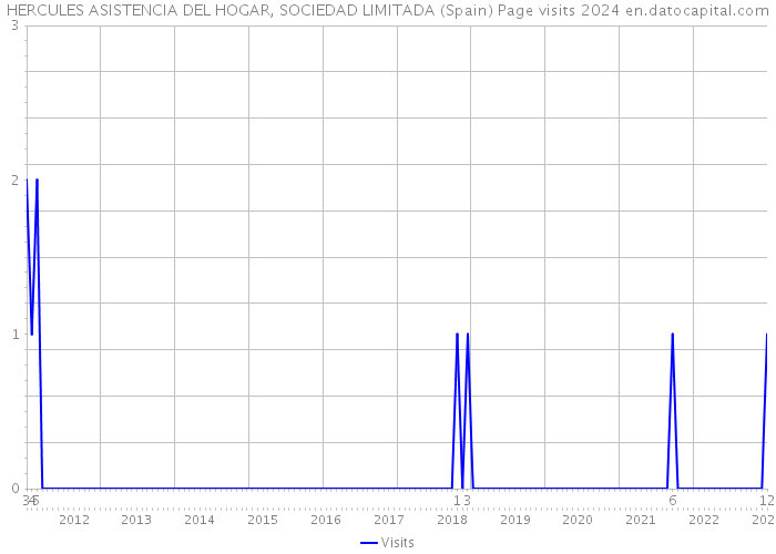 HERCULES ASISTENCIA DEL HOGAR, SOCIEDAD LIMITADA (Spain) Page visits 2024 