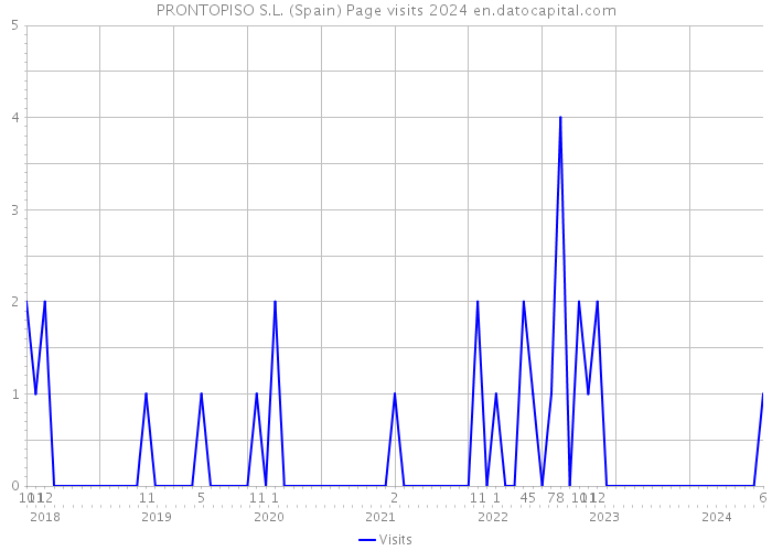 PRONTOPISO S.L. (Spain) Page visits 2024 