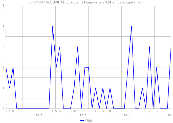 SERVICUR SEGURIDAD SL (Spain) Page visits 2024 