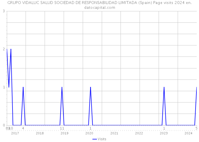 GRUPO VIDALUC SALUD SOCIEDAD DE RESPONSABILIDAD LIMITADA (Spain) Page visits 2024 