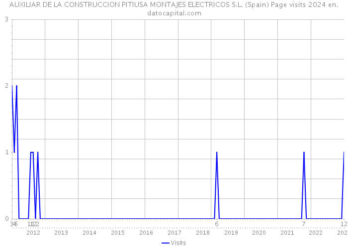 AUXILIAR DE LA CONSTRUCCION PITIUSA MONTAJES ELECTRICOS S.L. (Spain) Page visits 2024 