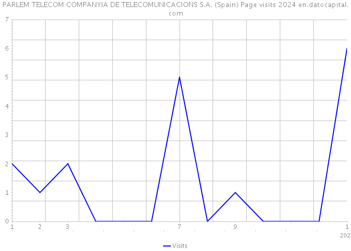 PARLEM TELECOM COMPANYIA DE TELECOMUNICACIONS S.A. (Spain) Page visits 2024 