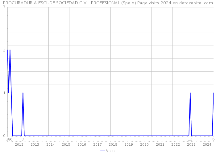 PROCURADURIA ESCUDE SOCIEDAD CIVIL PROFESIONAL (Spain) Page visits 2024 