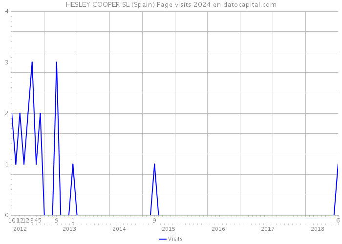 HESLEY COOPER SL (Spain) Page visits 2024 