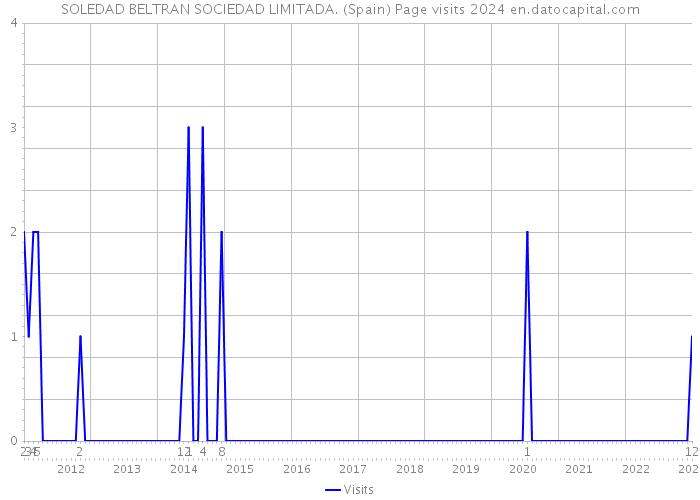 SOLEDAD BELTRAN SOCIEDAD LIMITADA. (Spain) Page visits 2024 
