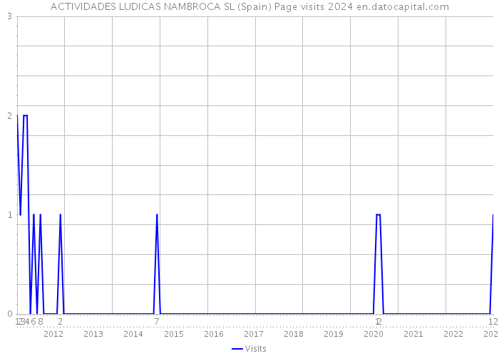 ACTIVIDADES LUDICAS NAMBROCA SL (Spain) Page visits 2024 