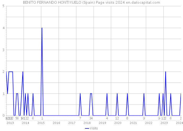 BENITO FERNANDO HONTIYUELO (Spain) Page visits 2024 