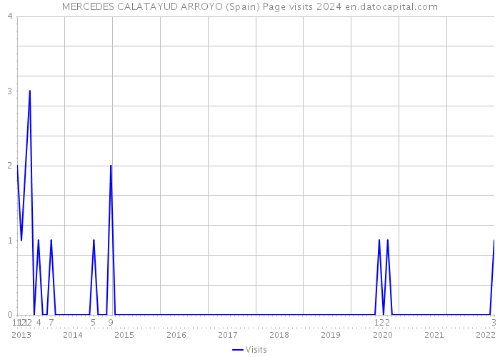 MERCEDES CALATAYUD ARROYO (Spain) Page visits 2024 