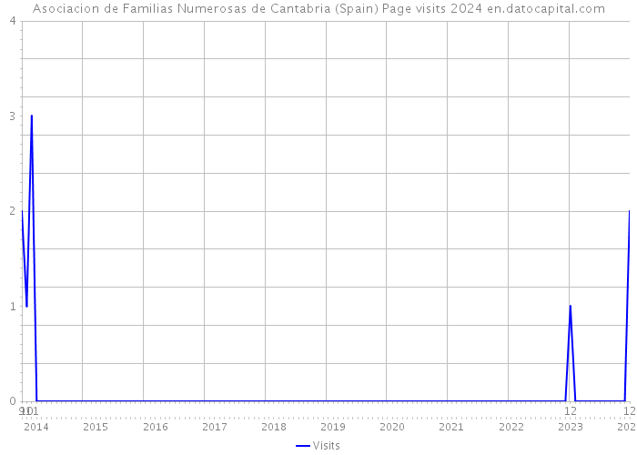 Asociacion de Familias Numerosas de Cantabria (Spain) Page visits 2024 