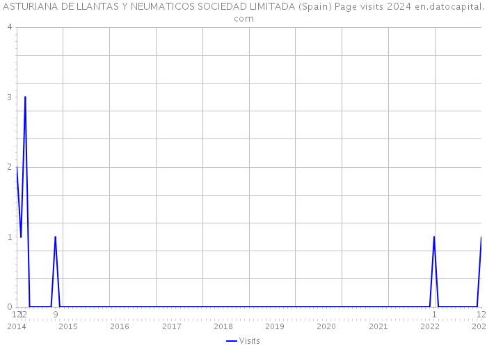 ASTURIANA DE LLANTAS Y NEUMATICOS SOCIEDAD LIMITADA (Spain) Page visits 2024 
