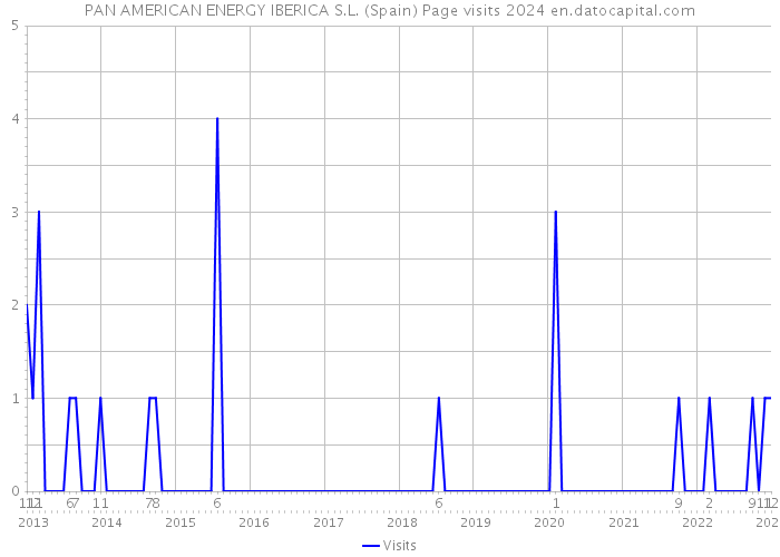 PAN AMERICAN ENERGY IBERICA S.L. (Spain) Page visits 2024 