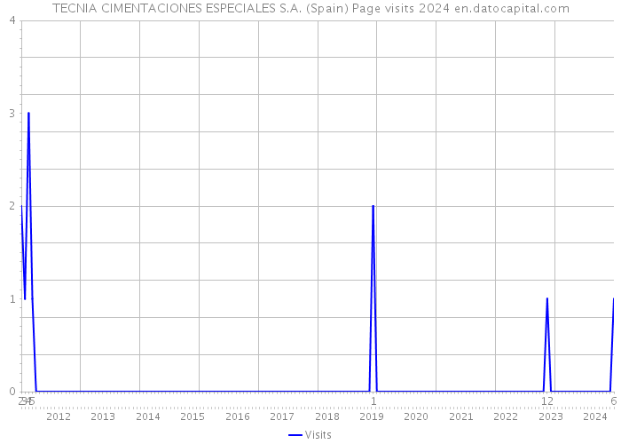 TECNIA CIMENTACIONES ESPECIALES S.A. (Spain) Page visits 2024 