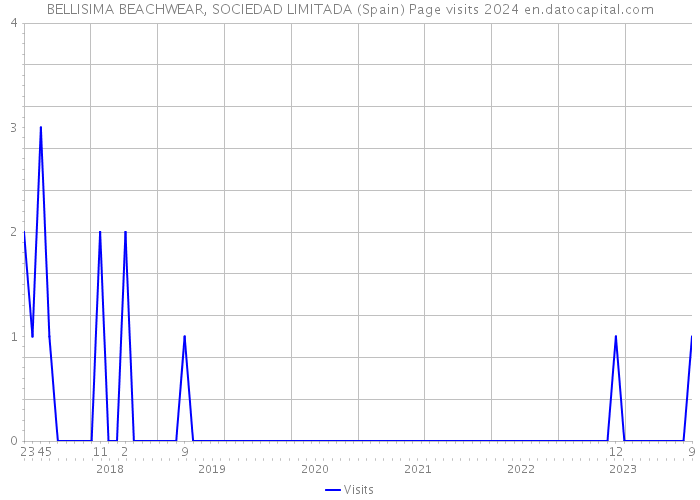 BELLISIMA BEACHWEAR, SOCIEDAD LIMITADA (Spain) Page visits 2024 