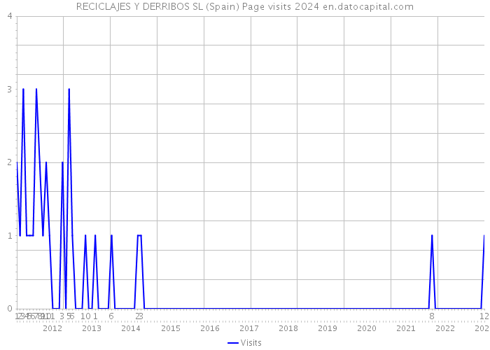 RECICLAJES Y DERRIBOS SL (Spain) Page visits 2024 