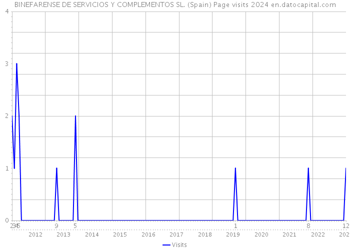 BINEFARENSE DE SERVICIOS Y COMPLEMENTOS SL. (Spain) Page visits 2024 